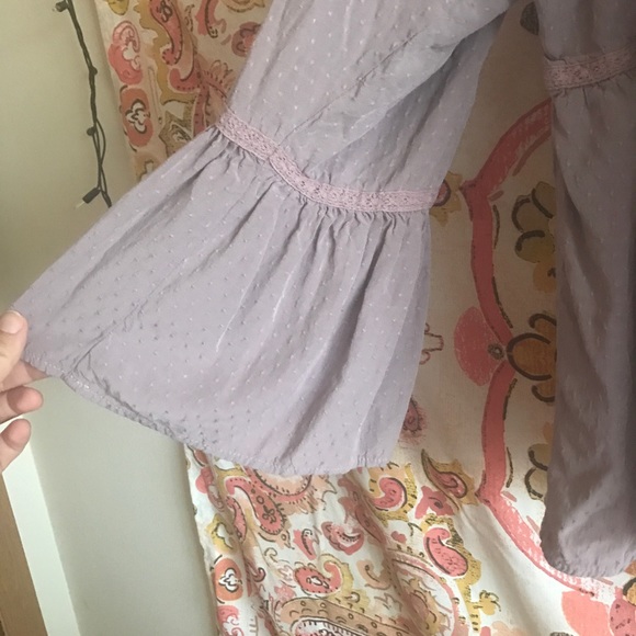 Como Vintage Swiss Dot Blouse W/ Bell Sleeve - Picture 5 of 8